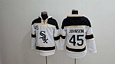 Chicago White Sox #45 Michael Jordan White Sawyer Hooded Sweatshirt Baseball Hoodie,baseball caps,new era cap wholesale,wholesale hats